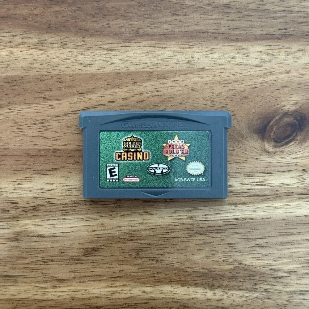 Golden Nugget Casino / Texas Hold'em Poker (GBA,‎ 2005) Cart Only Tested Working